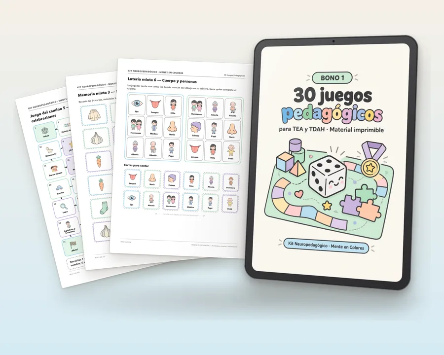 Bono 1 · 30 juegos pedagógicos para TEA y TDAH