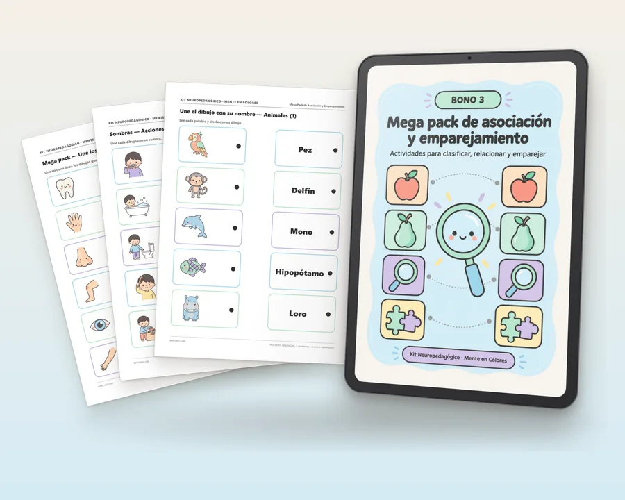 Bono 3 · Mega pack de asociación y emparejamiento